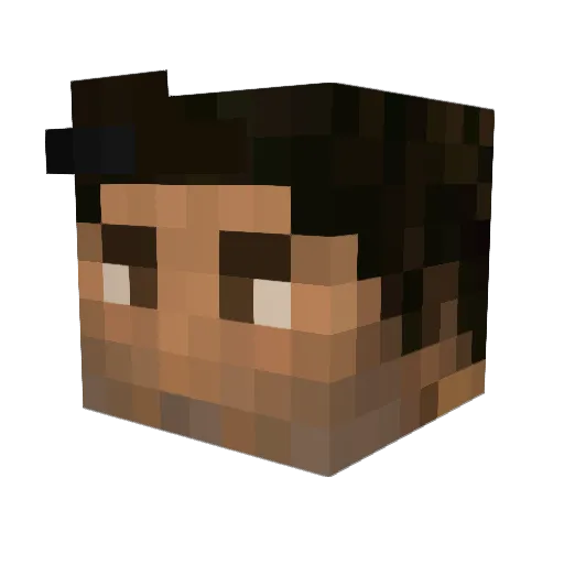 TooCoolToCaree Minecraft avatar head, 3D render