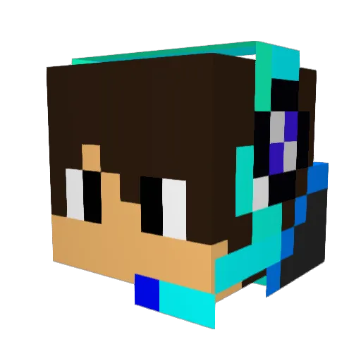 TooDaMCrazy Minecraft avatar head, 3D render