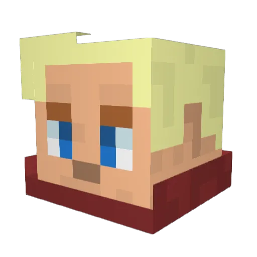 TooDubious Minecraft avatar head, 3D render