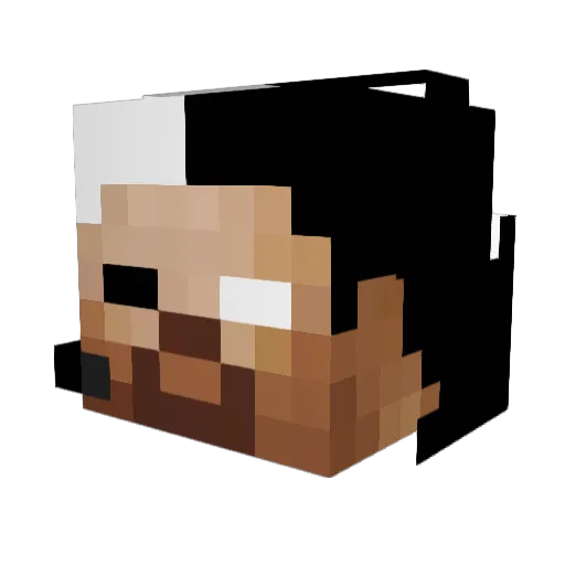 TooKrazzy Minecraft avatar head, 3D render