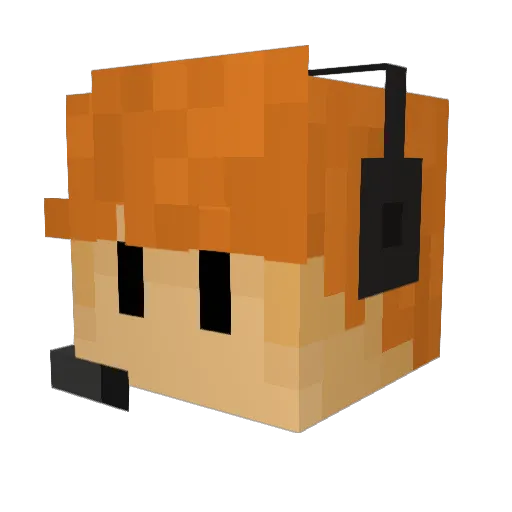 TooMuchConcrete Minecraft avatar head, 3D render
