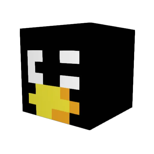 TooName Minecraft avatar head, 3D render