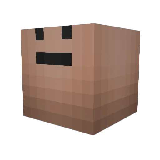 TooQuick Minecraft avatar head, 3D render