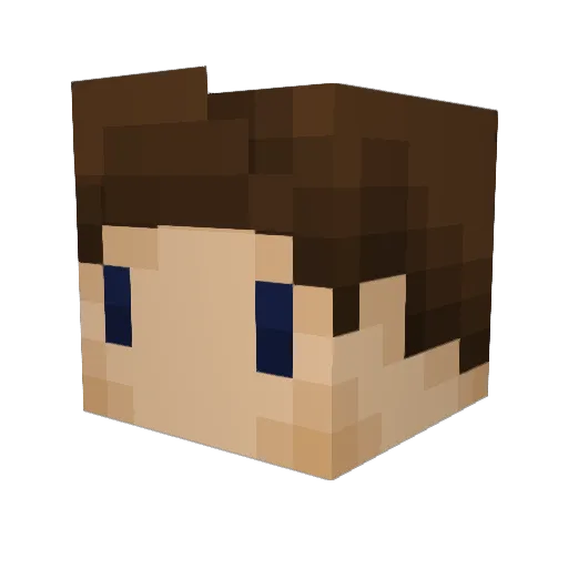 Too_man Minecraft avatar head, 3D render