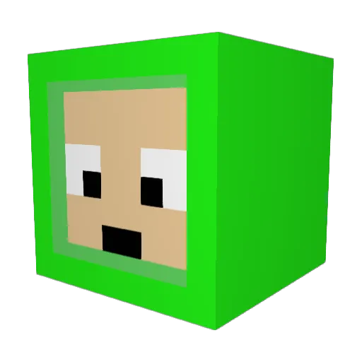 Toob_noob Minecraft avatar head, 3D render