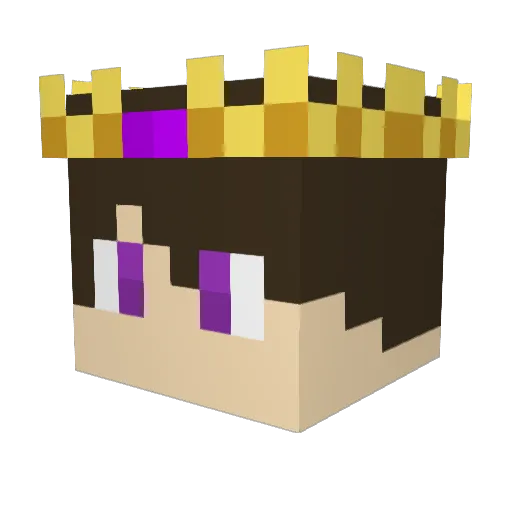 Toobi Minecraft avatar head, 3D render