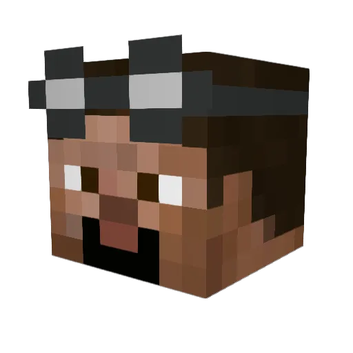 Toobs01 Minecraft avatar head, 3D render