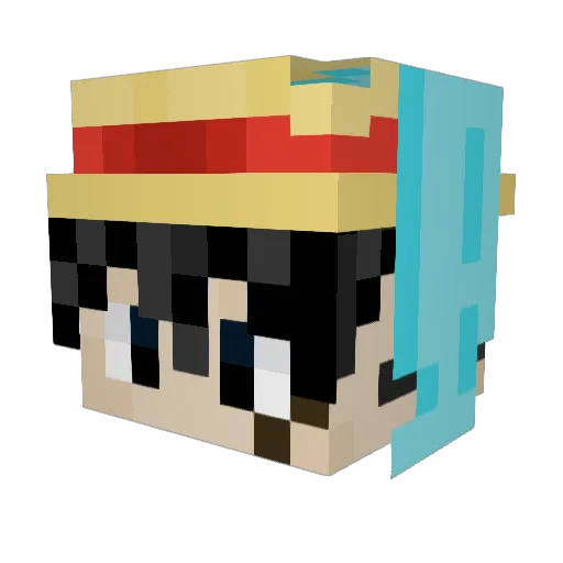Toodledile Minecraft avatar head, 3D render