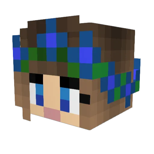 Toohtles Minecraft avatar head, 3D render