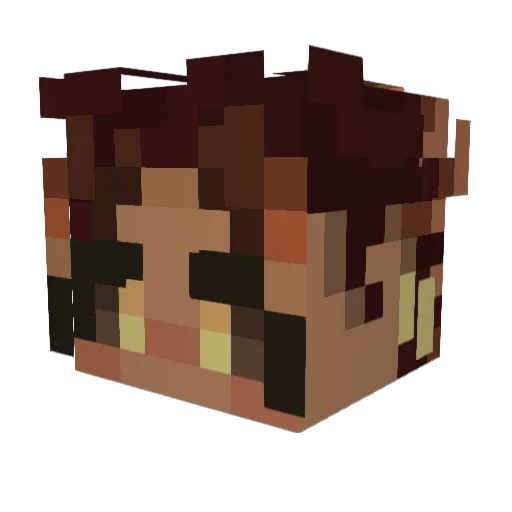 TookyLi Minecraft avatar head, 3D render