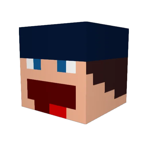 Toom28 Minecraft avatar head, 3D render