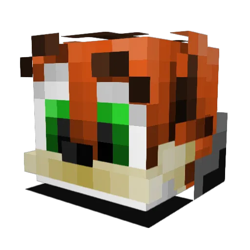 ToonSword Minecraft avatar head, 3D render