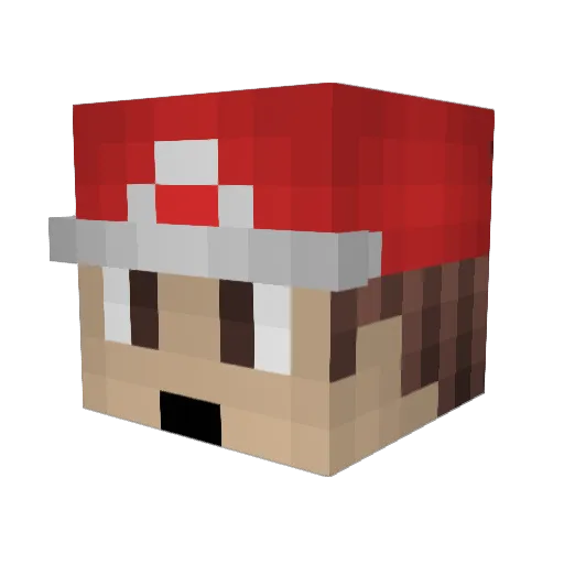 Toonbi Minecraft avatar head, 3D render