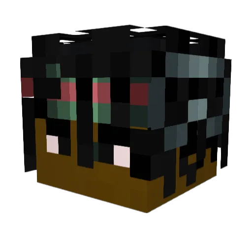 Toonce Minecraft avatar head, 3D render