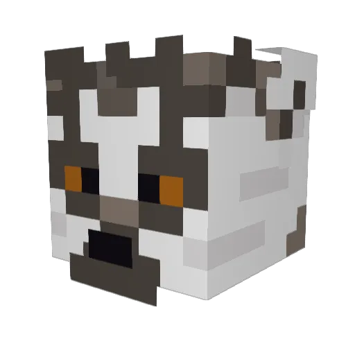 Toonmaki Minecraft avatar head, 3D render