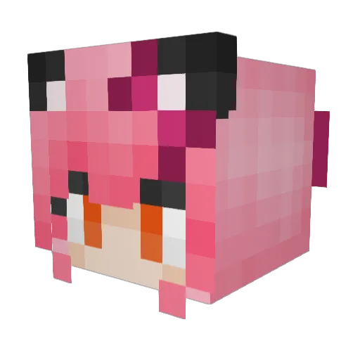 Toonmi Minecraft avatar head, 3D render