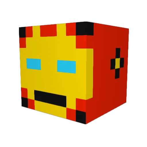 ToonyPL Minecraft avatar head, 3D render