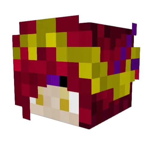 Toopohr Minecraft avatar head, 3D render