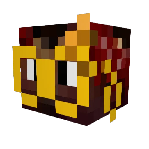 TooqMC Minecraft avatar head, 3D render