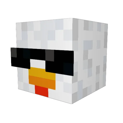 Toot4L Minecraft avatar head, 3D render