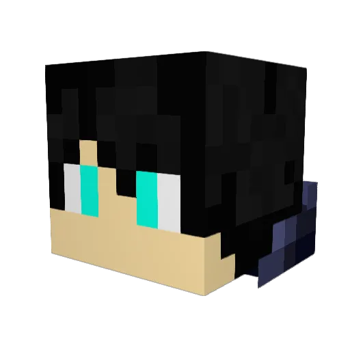 TootShine Minecraft avatar head, 3D render