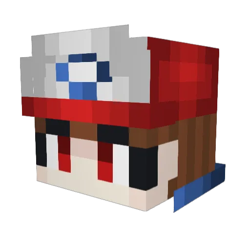 ToothierKarma35 Minecraft avatar head, 3D render