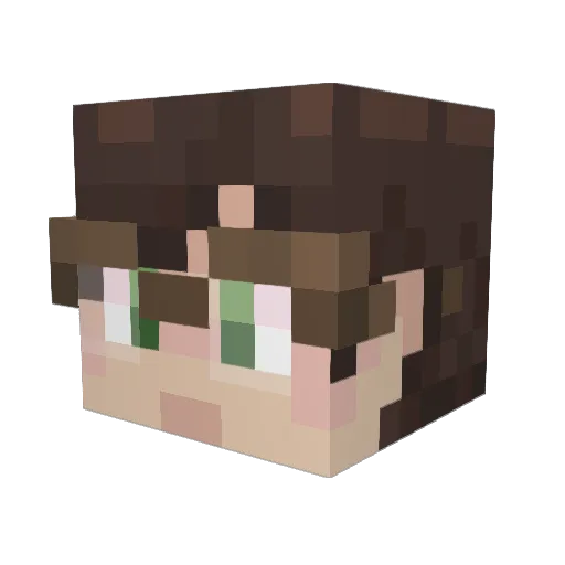 ToothpasteDragon Minecraft avatar head, 3D render