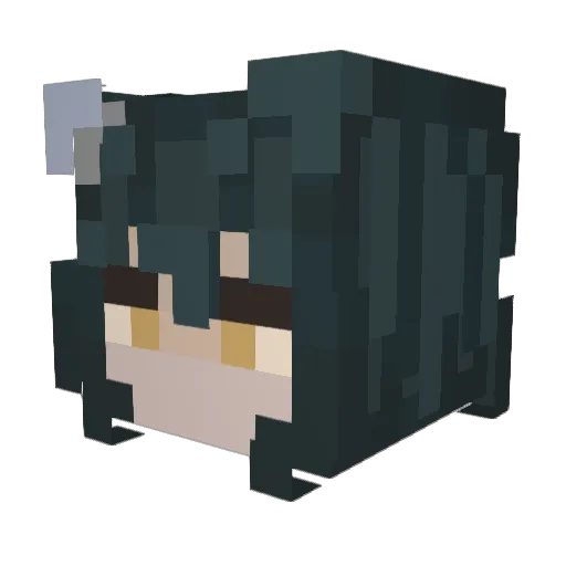 TootieTwo2 Minecraft avatar head, 3D render