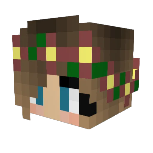 Tootsie08 Minecraft avatar head, 3D render