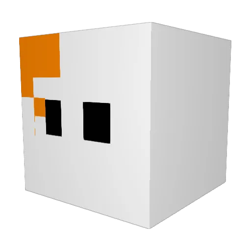 TootsieFoot Minecraft avatar head, 3D render