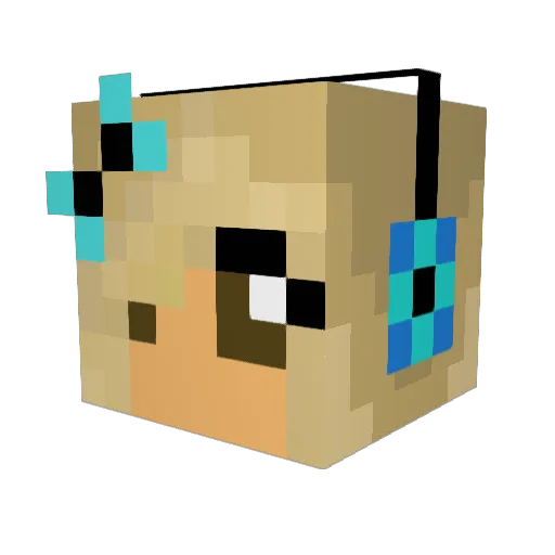 TootyFruity02 Minecraft avatar head, 3D render