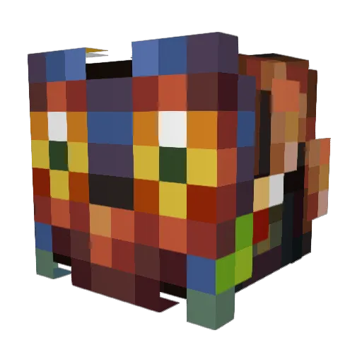 Tooya_xD Minecraft avatar head, 3D render