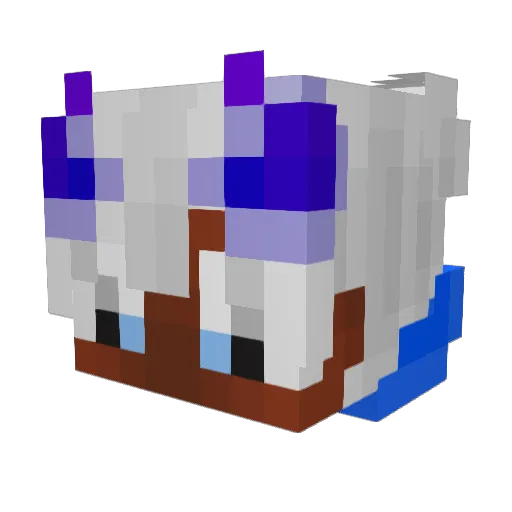 Top1_Kostek Minecraft avatar head, 3D render