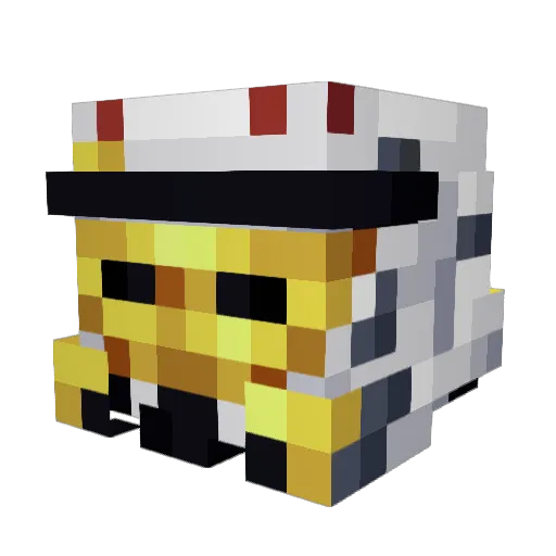 TopBloke_ Minecraft avatar head, 3D render