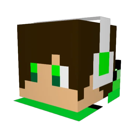 TopCola Minecraft avatar head, 3D render