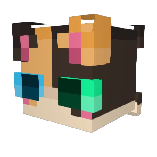 TopFox208 Minecraft avatar head, 3D render