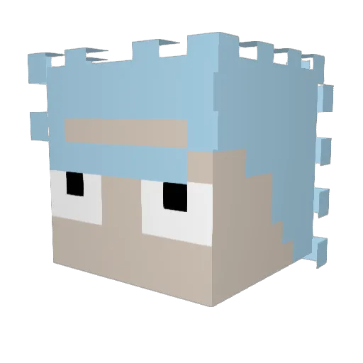 TopGAsap Minecraft avatar head, 3D render