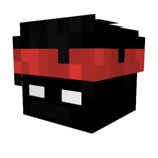 TopGadget Minecraft avatar head, 3D render