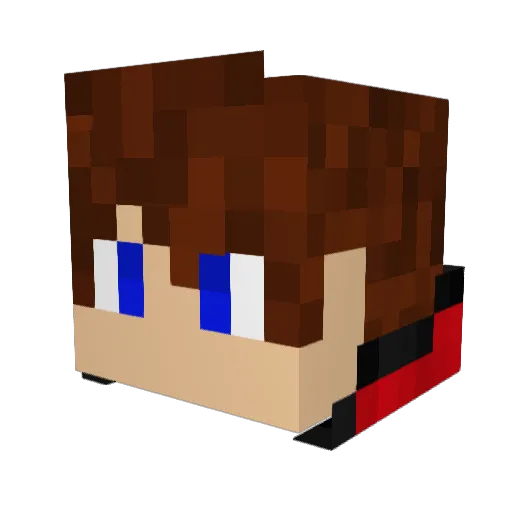 TopGeek666 Minecraft avatar head, 3D render