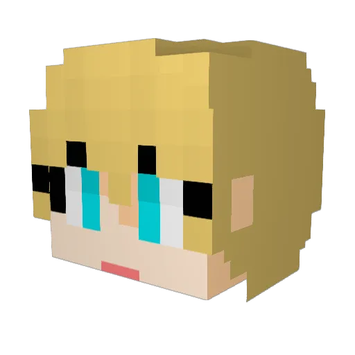 TopGun1405 Minecraft avatar head, 3D render