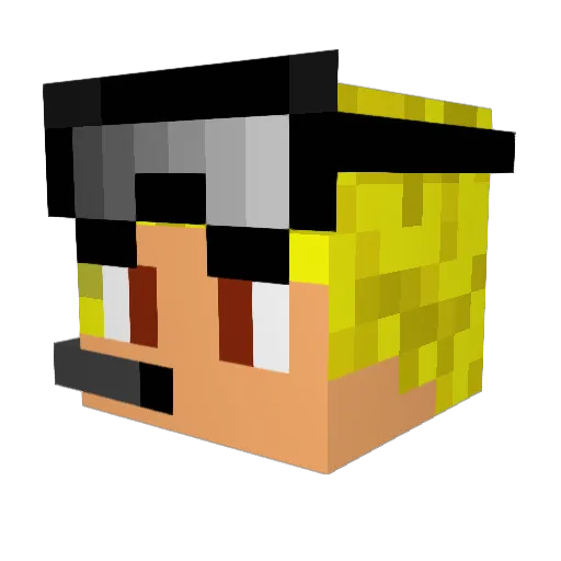 TopGun57 Minecraft avatar head, 3D render