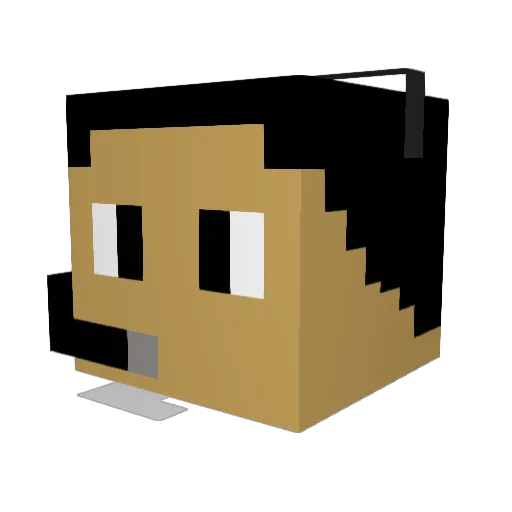 TopGunPilot Minecraft avatar head, 3D render