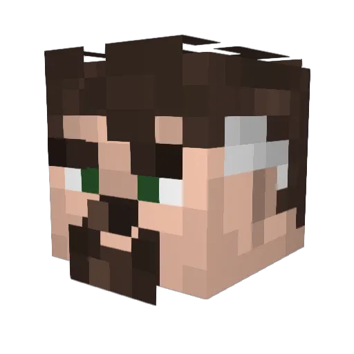 TopGunRef Minecraft avatar head, 3D render