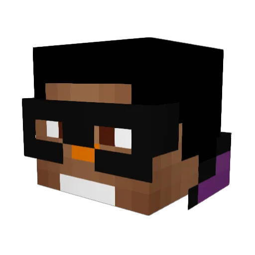 TopNFade Minecraft avatar head, 3D render