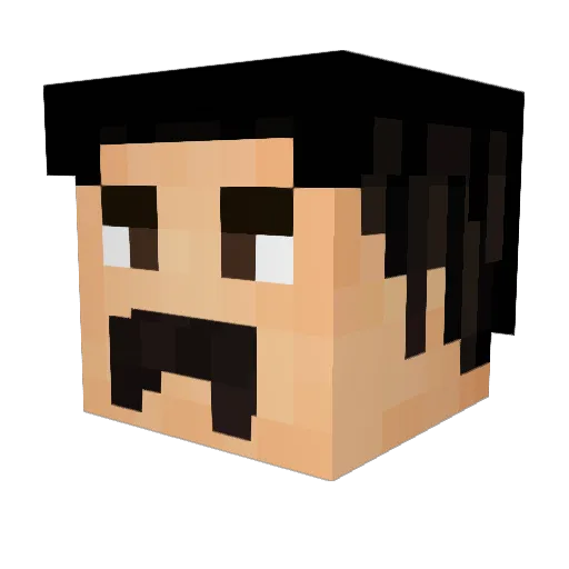 TopOfTheHat Minecraft avatar head, 3D render
