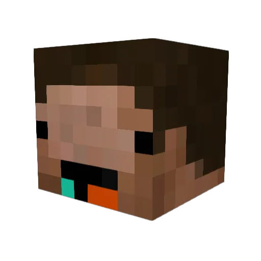 TopSnowy Minecraft avatar head, 3D render