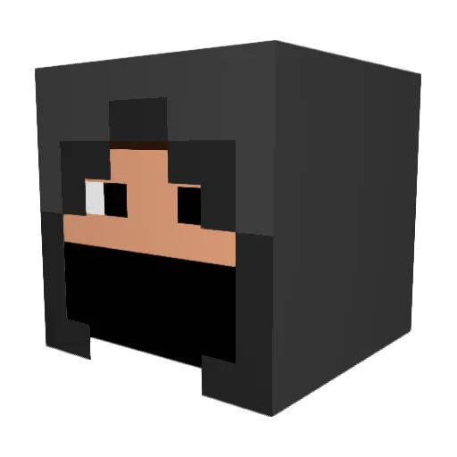 TopSparkZ Minecraft avatar head, 3D render