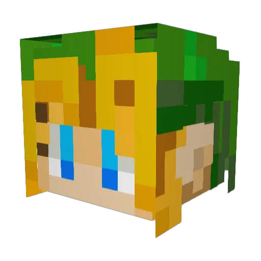 TopSpeed10 Minecraft avatar head, 3D render