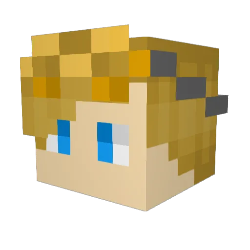 TopStarShines Minecraft avatar head, 3D render