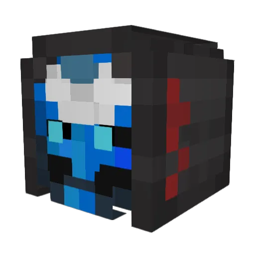 Top_27 Minecraft avatar head, 3D render